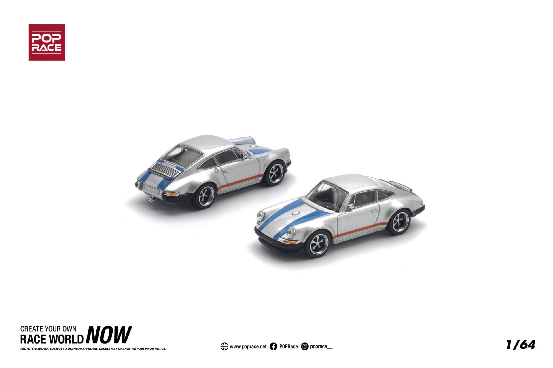 POP RACE PORSCHE SINGER 964 1:64
