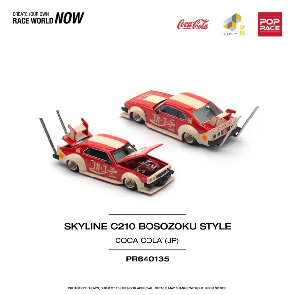 POP RACE SKYLINE C210 KAIDO RACER BOSOZOKU STYLE 1:64 (PR64-135)