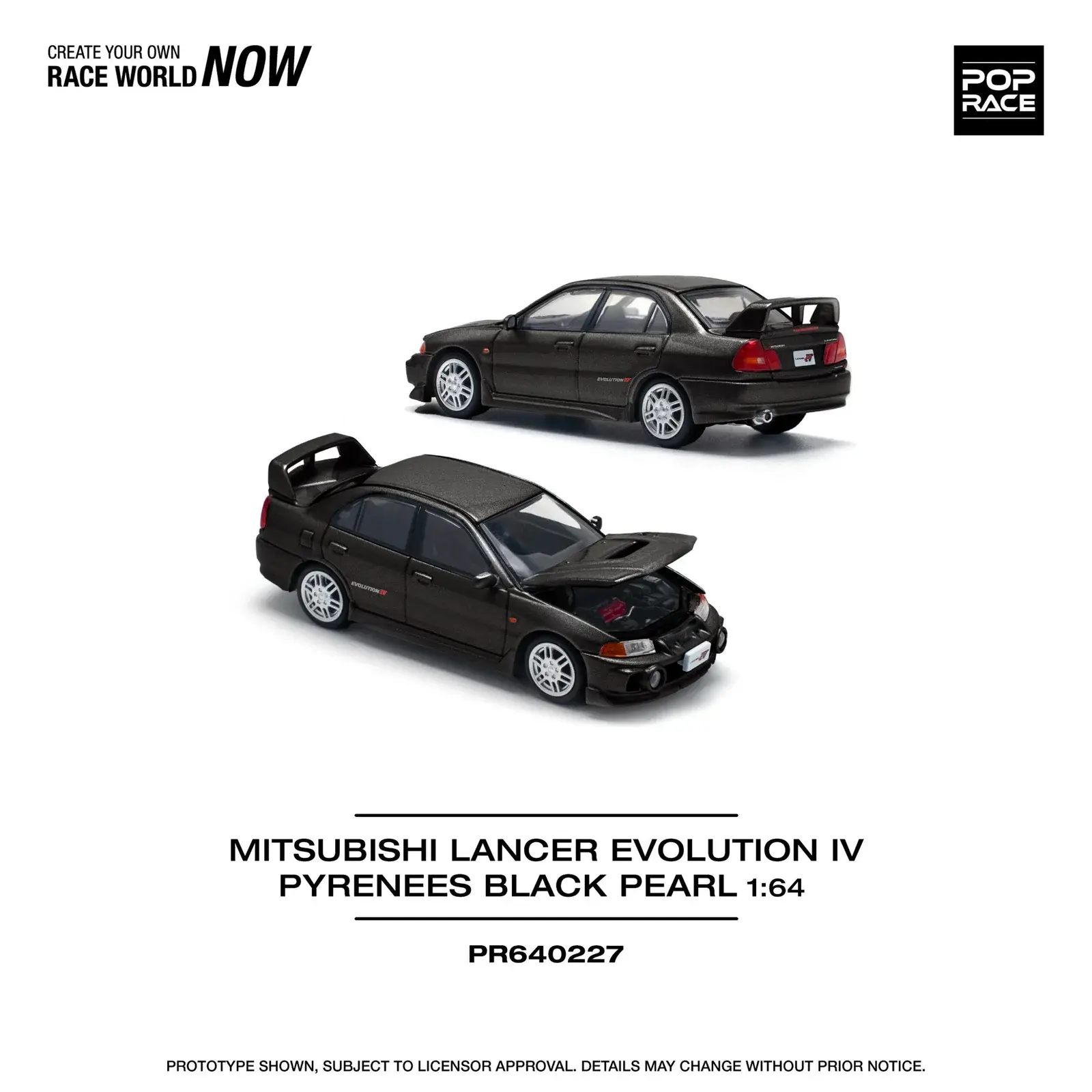 POP RACE MITSUBISHI LANCER EVO IV 1:64 (PR64-227)