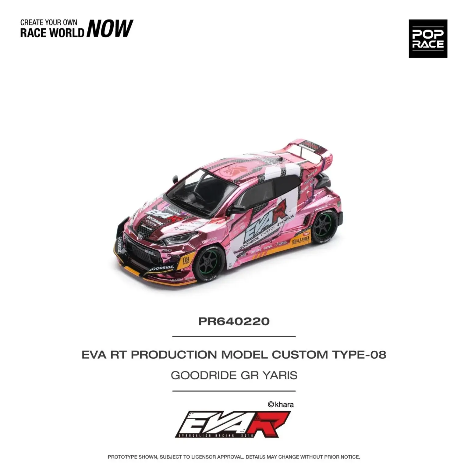 POP RACE GOODRIDE GR YARIS 1:64 (PR64-220)