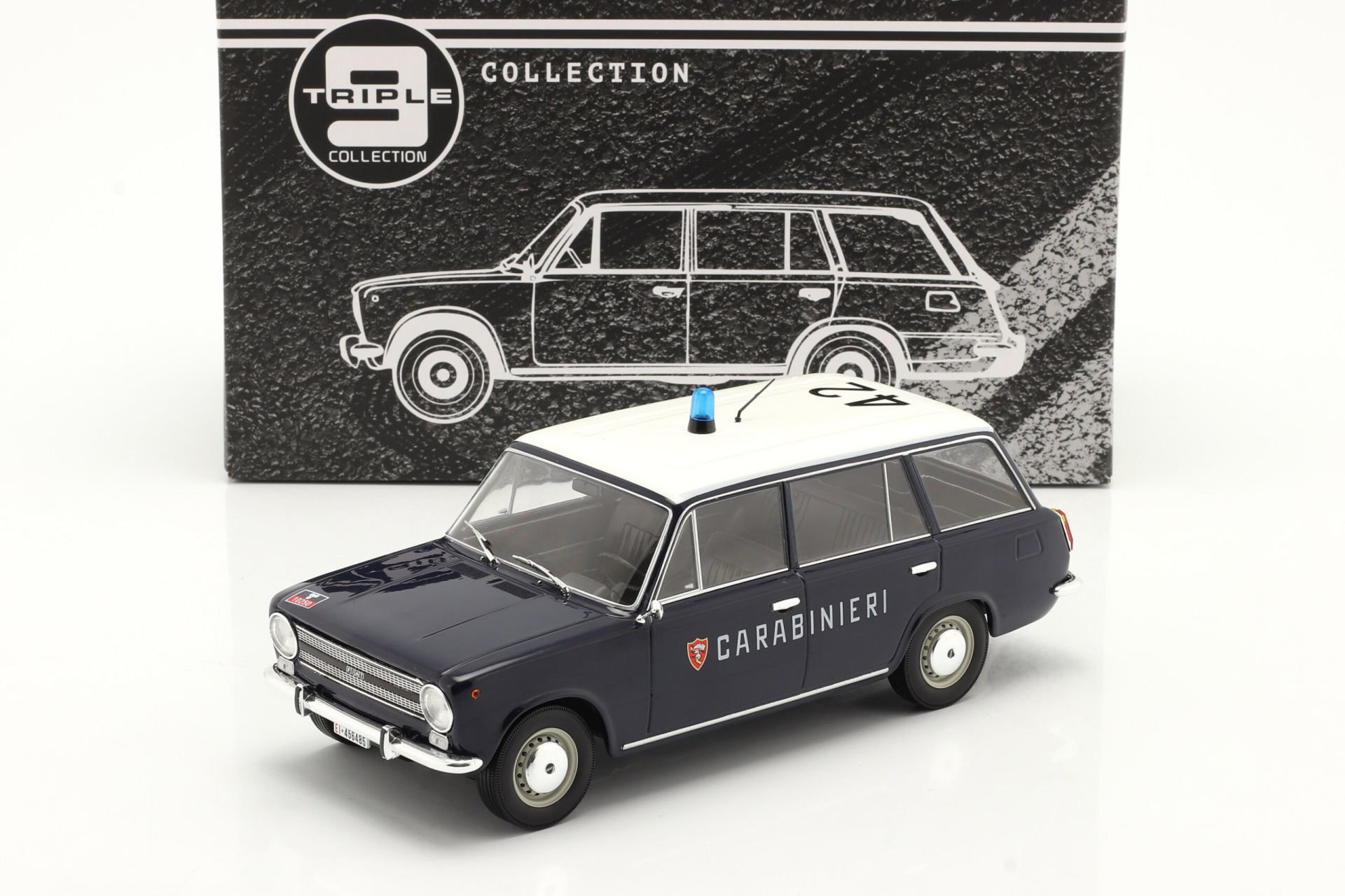 TRIPLE 9 FIAT 124 FAMİLİARE CARABİNİERİ 1972 1:18 (1800222)