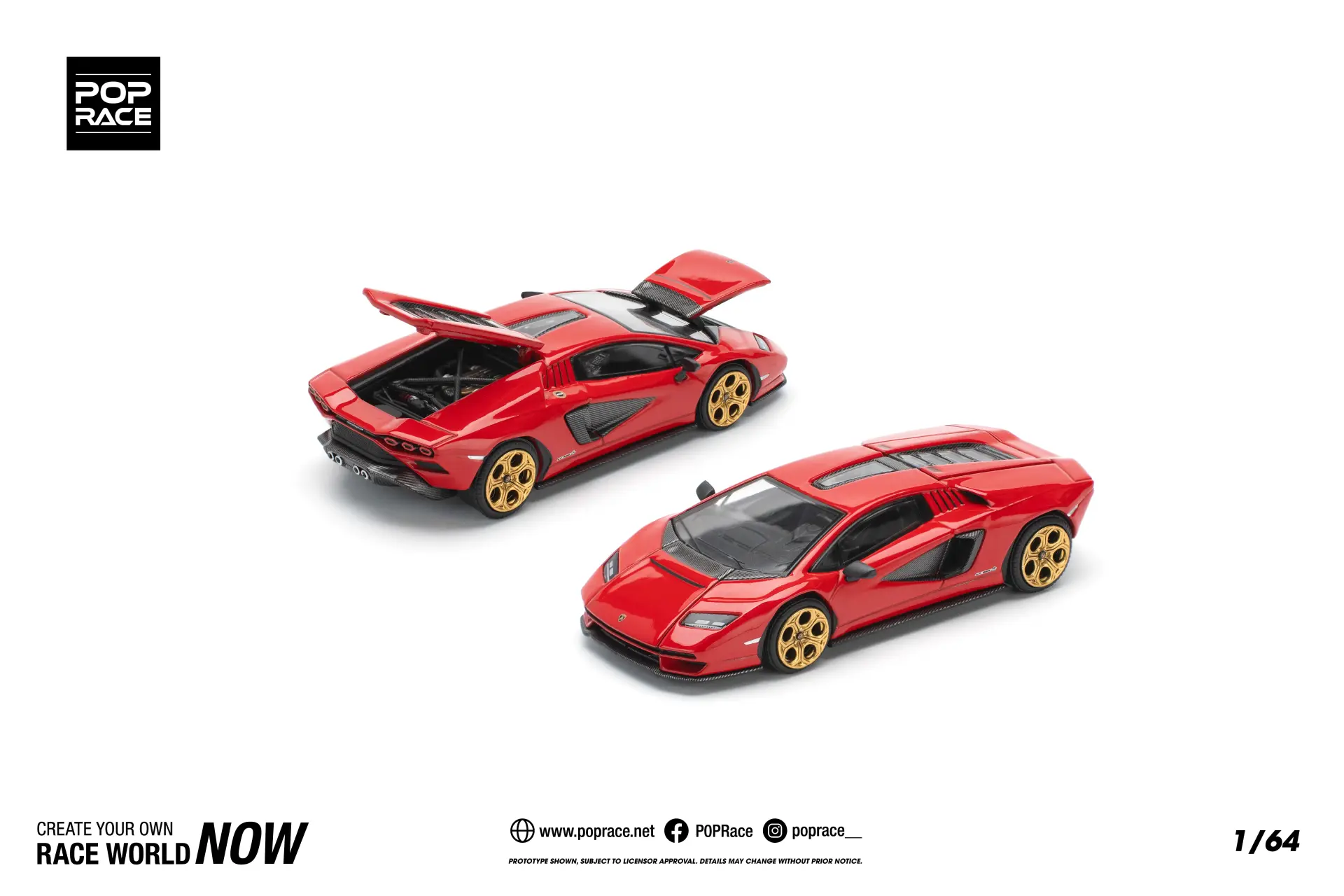 POP RACE LAMBORGHINI COUNTACH LPI 800-4 1:64 (PR64-259)