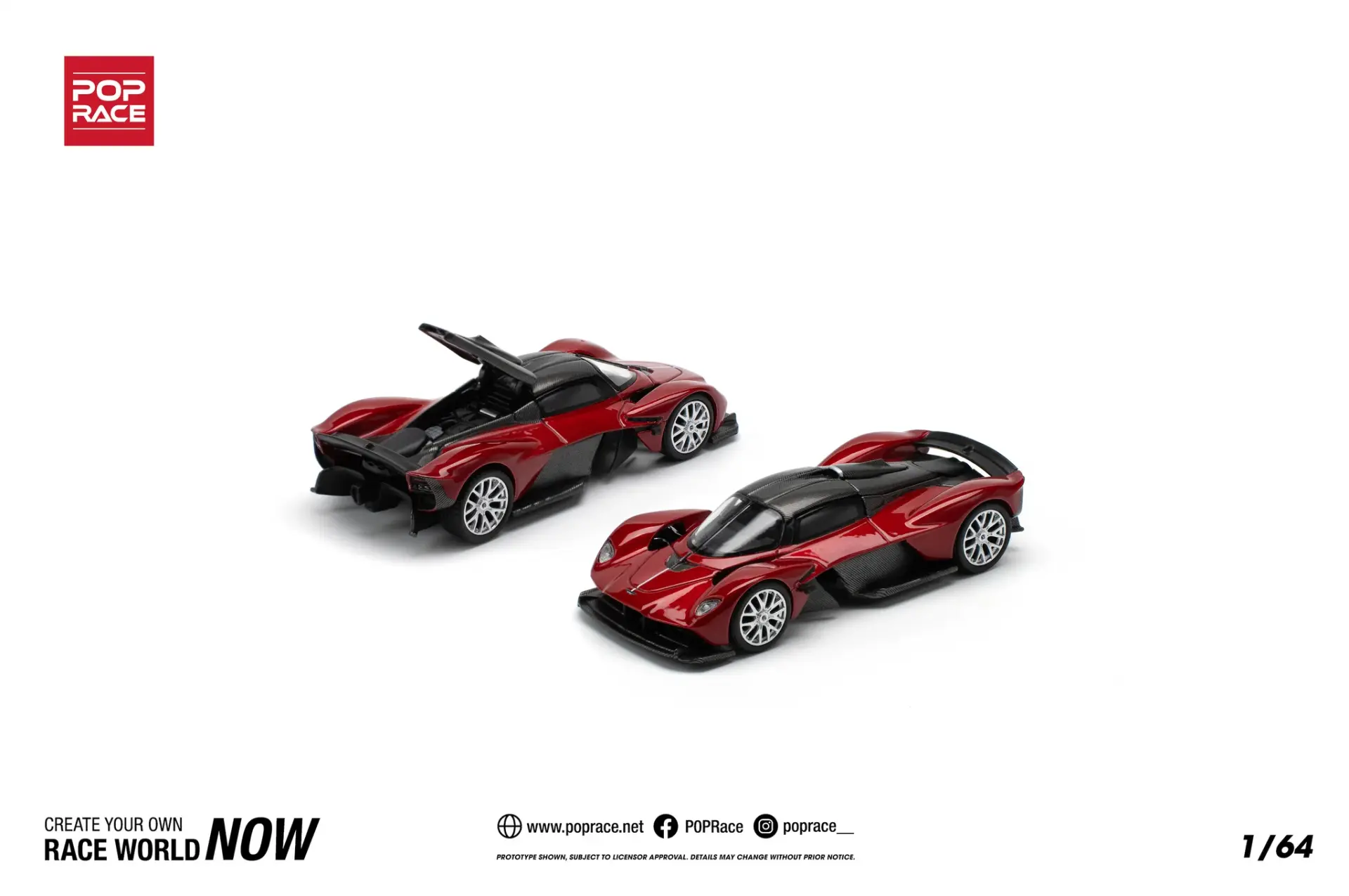 POP RACE ASTON MARTIN VALKYRIE 1:64 (PR64-152)