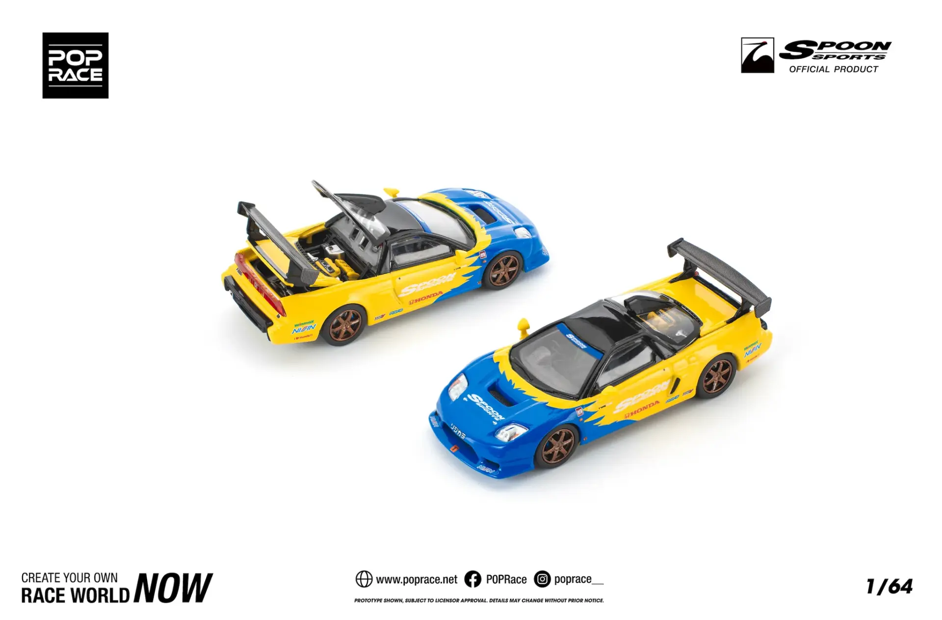 POP RACE HONDA NSX R GT SPOON 1:64 (PR64-310)