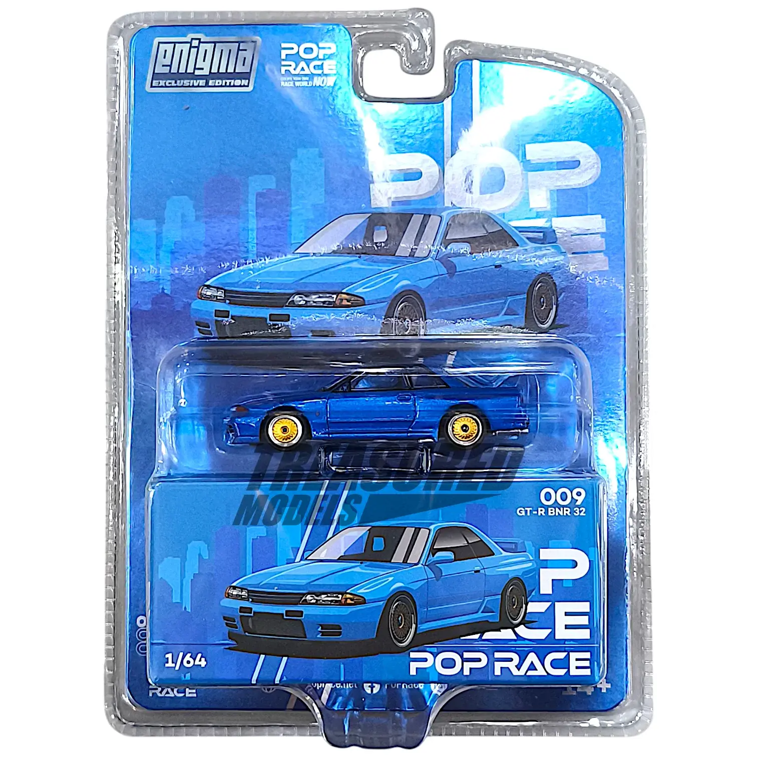 POP RACE NISSAN GT-R BNR32 PRE009 1:64