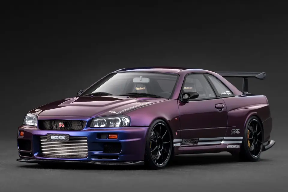 IGNITION MODEL TOP SECRET 34GT-R (BNR 34) PURPLE METALLIC 1:18 (IG3850)
