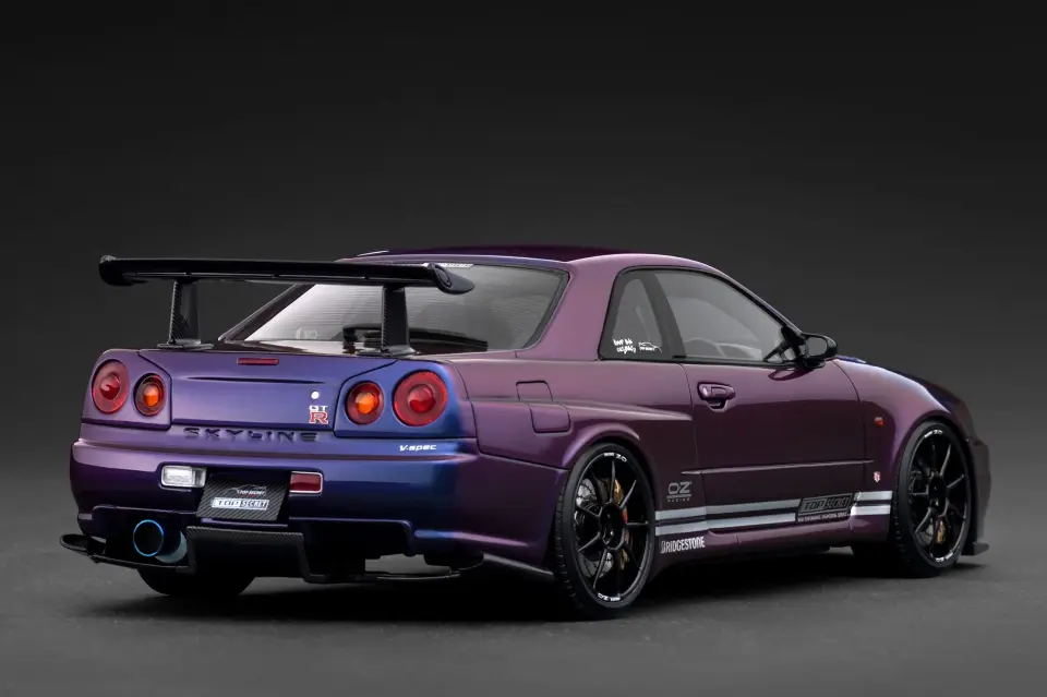 IGNITION MODEL TOP SECRET 34GT-R (BNR 34) PURPLE METALLIC 1:18 (IG3850)