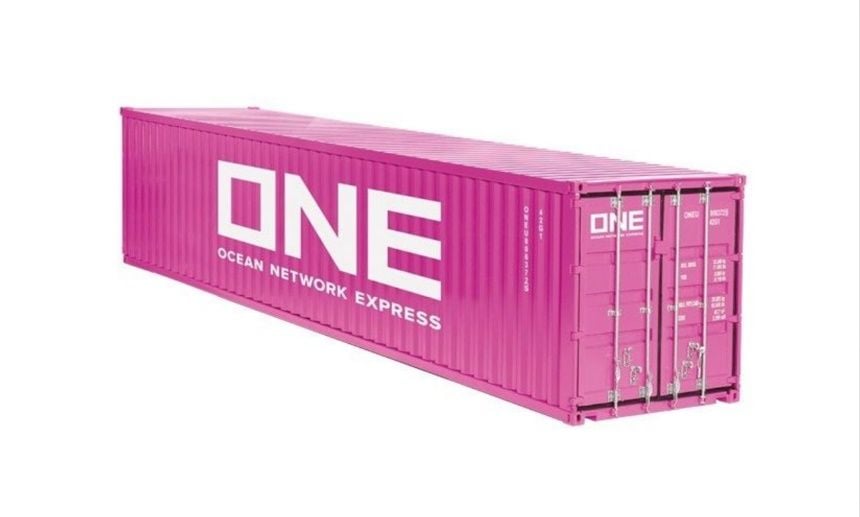 NZG FOR ONE OCEAN NETWORK EXPRESS 40 foot Container Pink 1:18