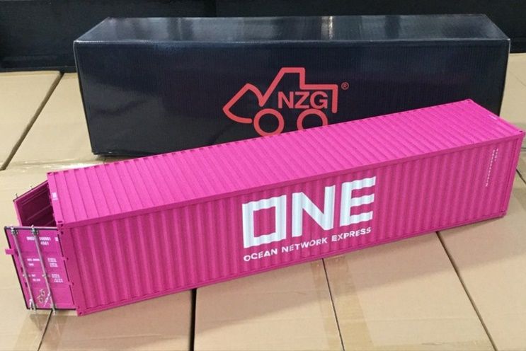 NZG FOR ONE OCEAN NETWORK EXPRESS 40 foot Container Pink 1:18