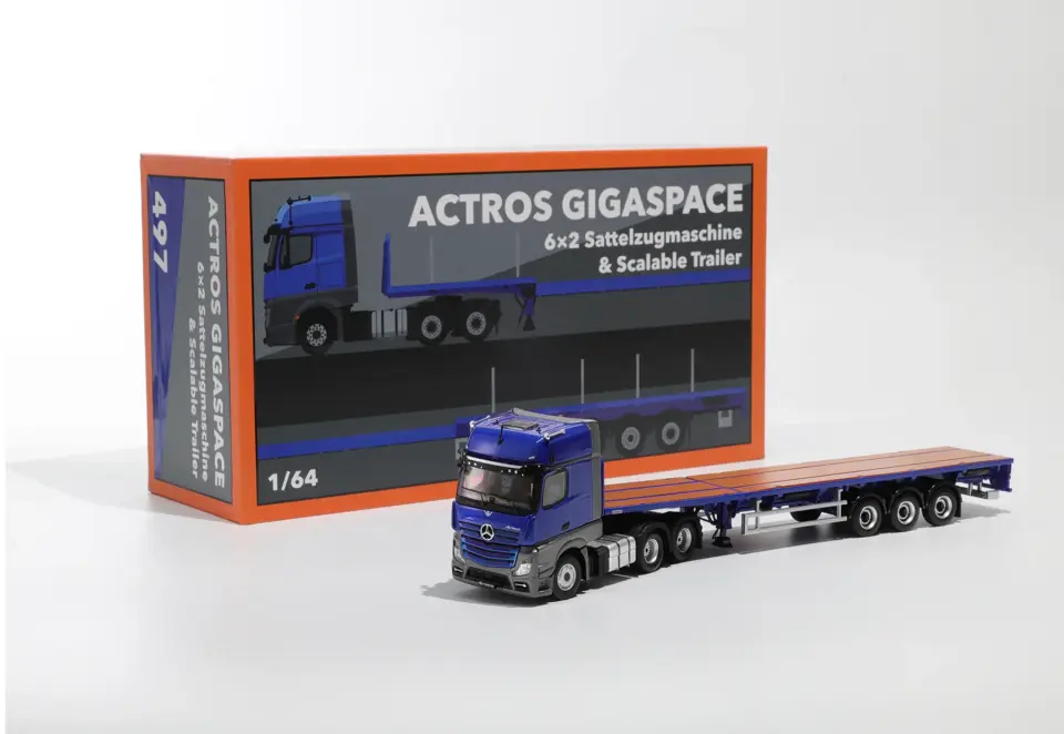 G.C.D. MERCEDES ACTROS GIGASPACE BLUE 1:64