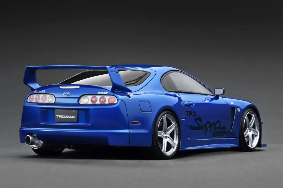 IGNITION MODEL TOYOTA SUPRA (A80) TRD 3000GT BLUE METALLIC 1:18 (IG3604)