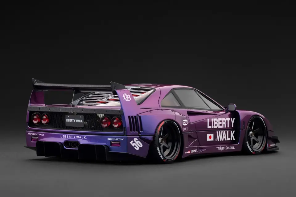 IGNITION MODEL LB-WORKS F40 PURPLE METALLIC 1:18