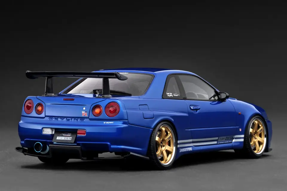 IGNITION MODEL TOP SECRET 34GT-R BLUE METALLIC 1:18