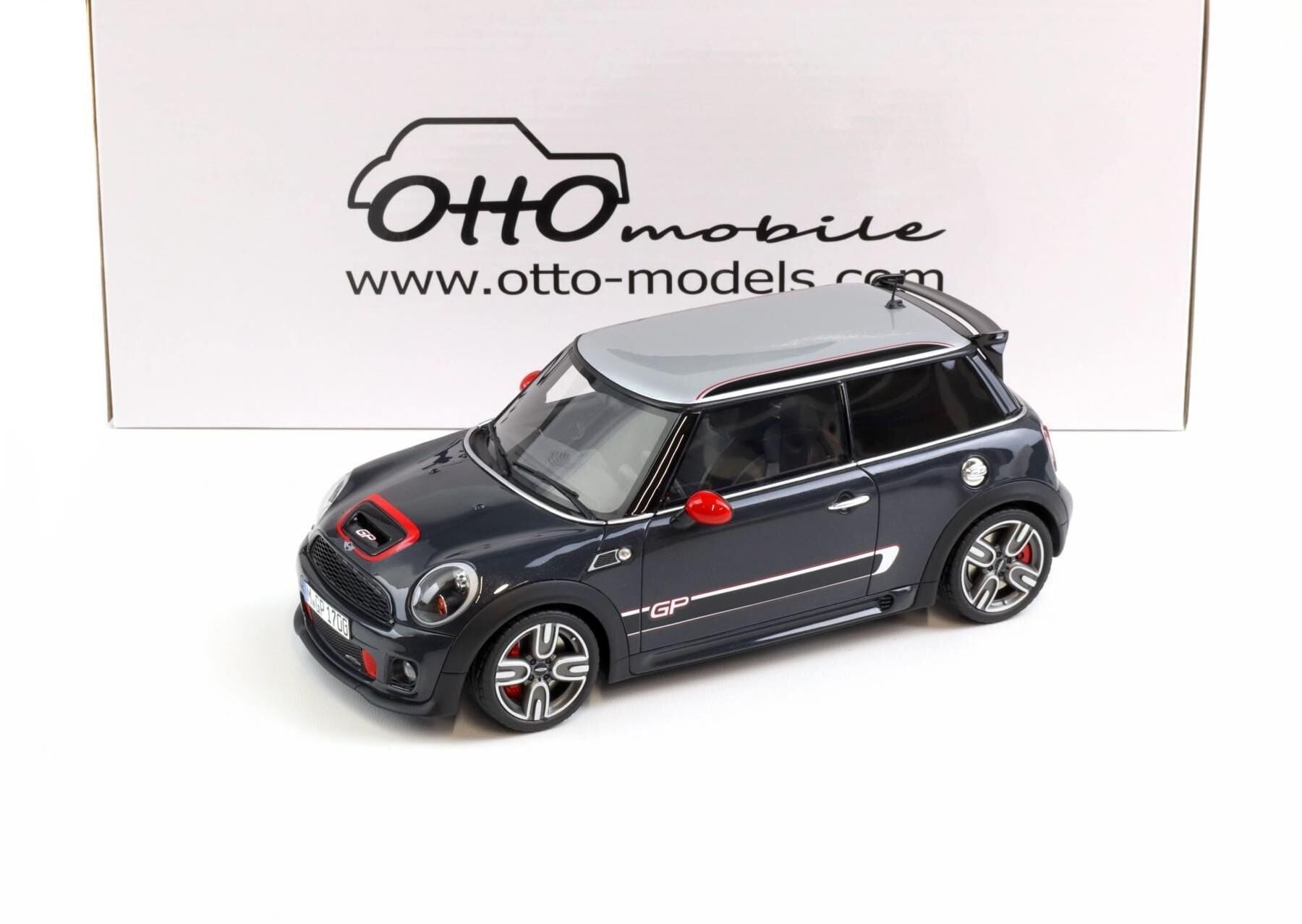 1:18 OTTO 2012 Mini Cooper JCW GP2 R56 Thunder Grey Metallic