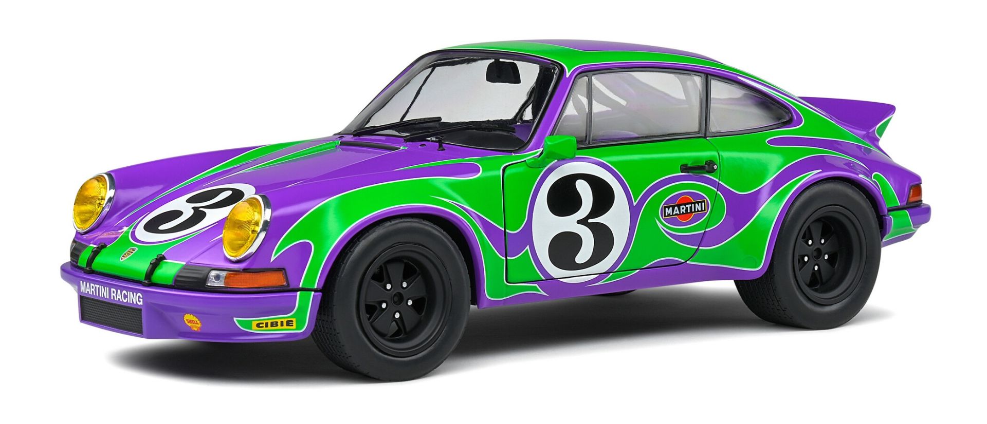 SOLIDO PORSCHE PURPLE HIPPY TRIBUTE 1973 1:18 (S1801117)