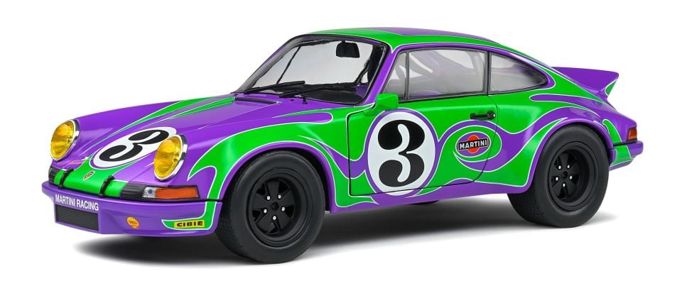SOLIDO PORSCHE PURPLE HIPPY TRIBUTE 1973 1:18 (S1801117)