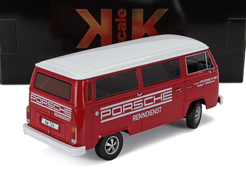 KK SCALE VOLKSWAGEN T2B BUS DELIVERY VAN ''RENNDIENST'' 1972 1:18