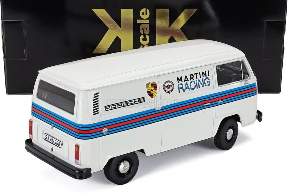 KK SCALE VOLKSWAGEN T2B BUS DELIVERY VAN ''PORSCHE MARTINI RACING'' 1972 1:18