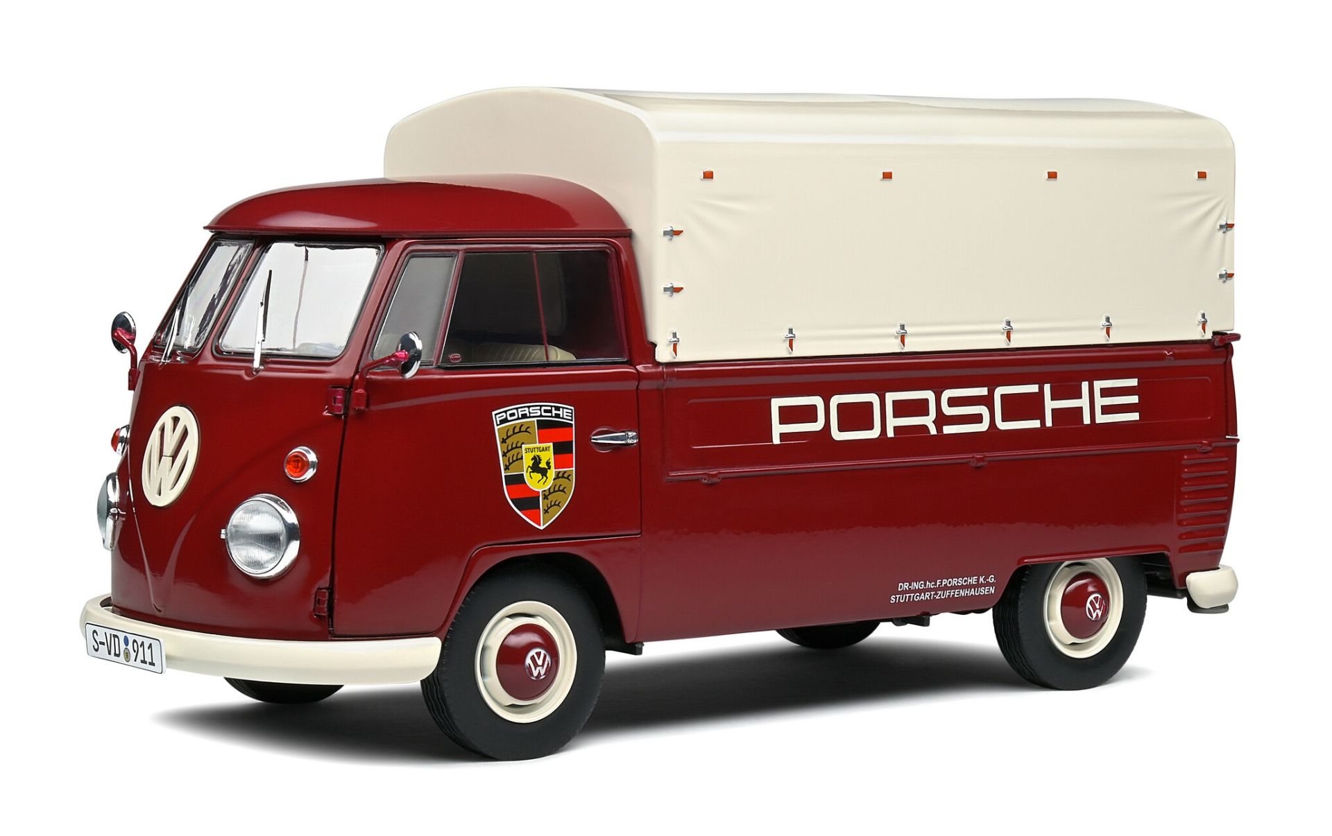 SOLIDO VOLKSWAGEN T1 PICK-UP PORSCHE SERVICE 1950 1:18