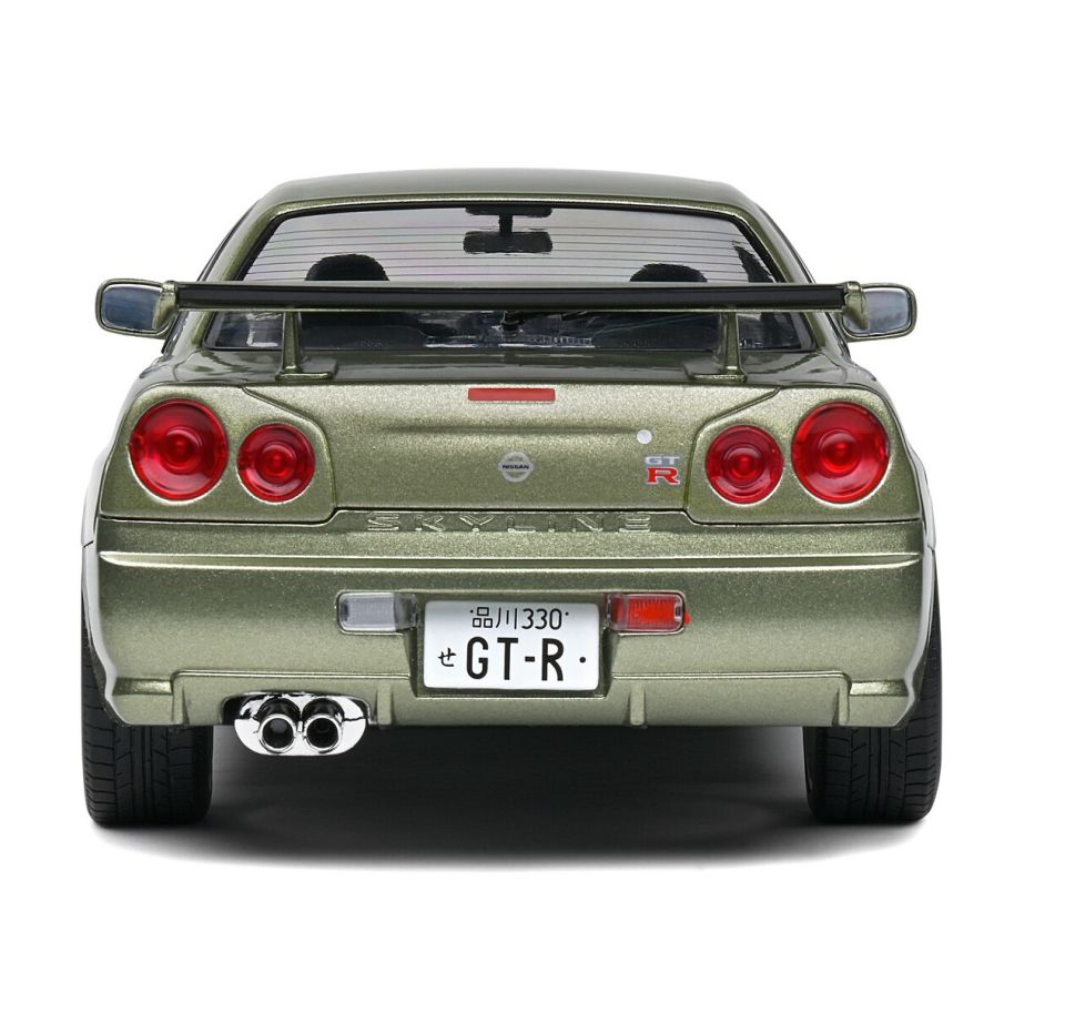 SOLIDO NISSAN GT-R (R34) 1999 1:18 (GREEN METALLIC)