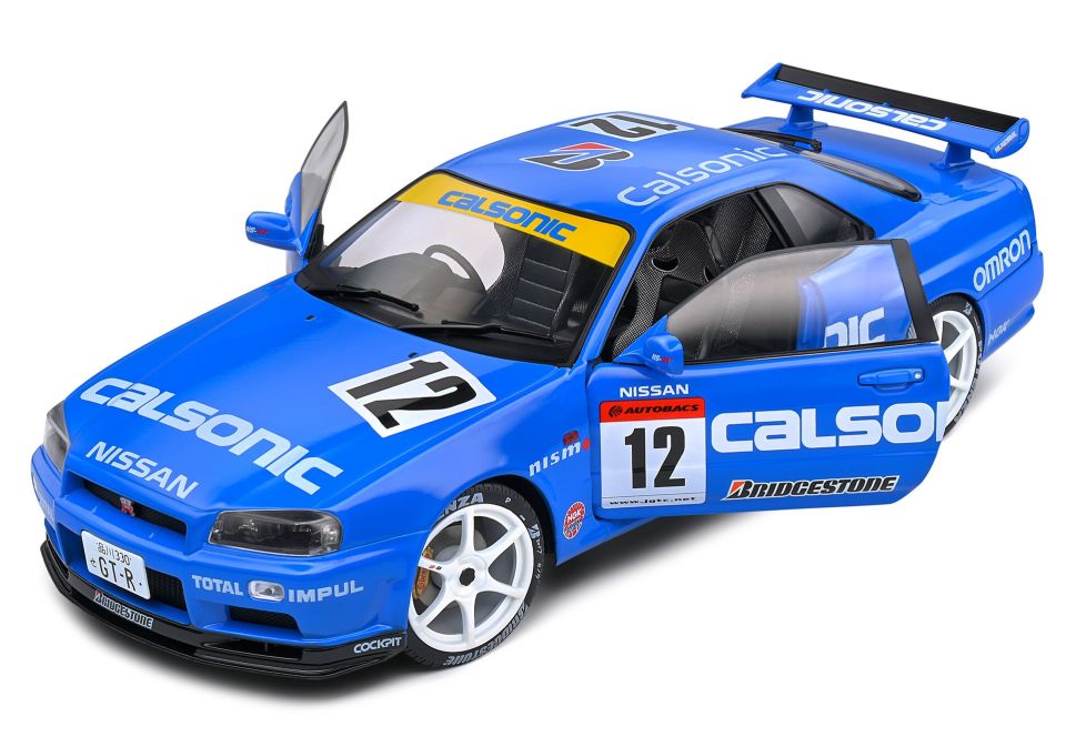 SOLIDO NISSAN GT-R (R34) STREETFIGHTER CALSONIC TRIBUTE 2000 1:18