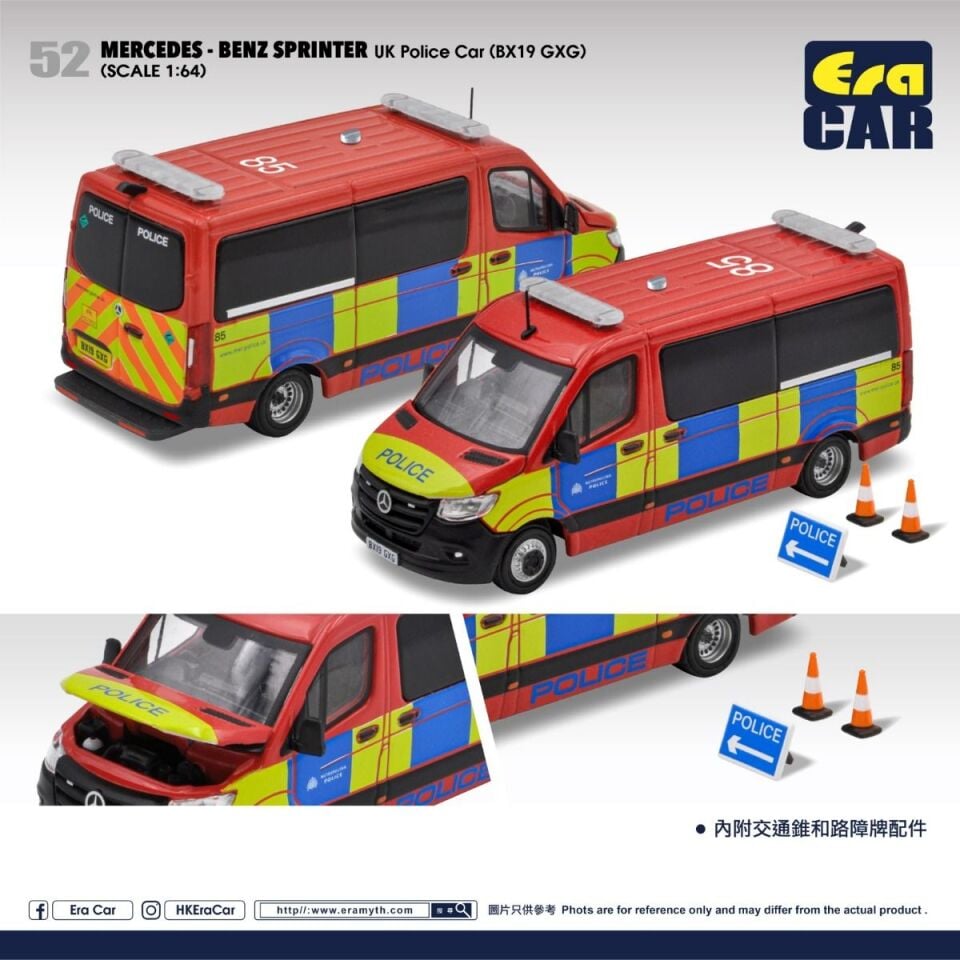 ERA CAR MERCEDES-BENZ SPRINTER UK POLICE CAR 1:64