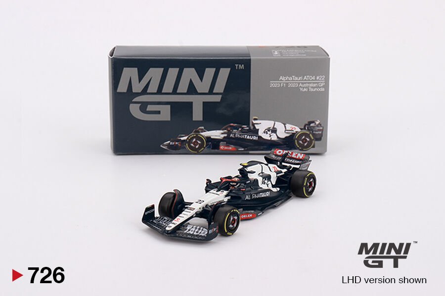 MINI GT ALPHATAURI AT04 YUKI TSUNODA F1 2023 1:64