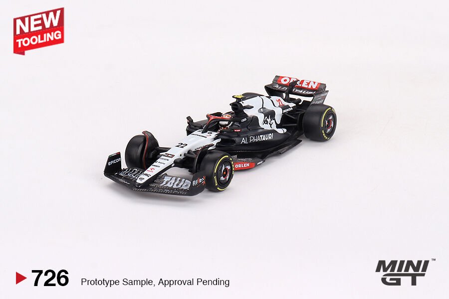 MINI GT ALPHATAURI AT04 YUKI TSUNODA F1 2023 1:64