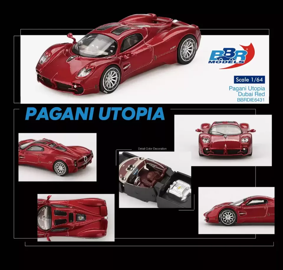 MINI GT BBR PAGANI UTOPIA DUBAI RED BBRDIE6431 1:64