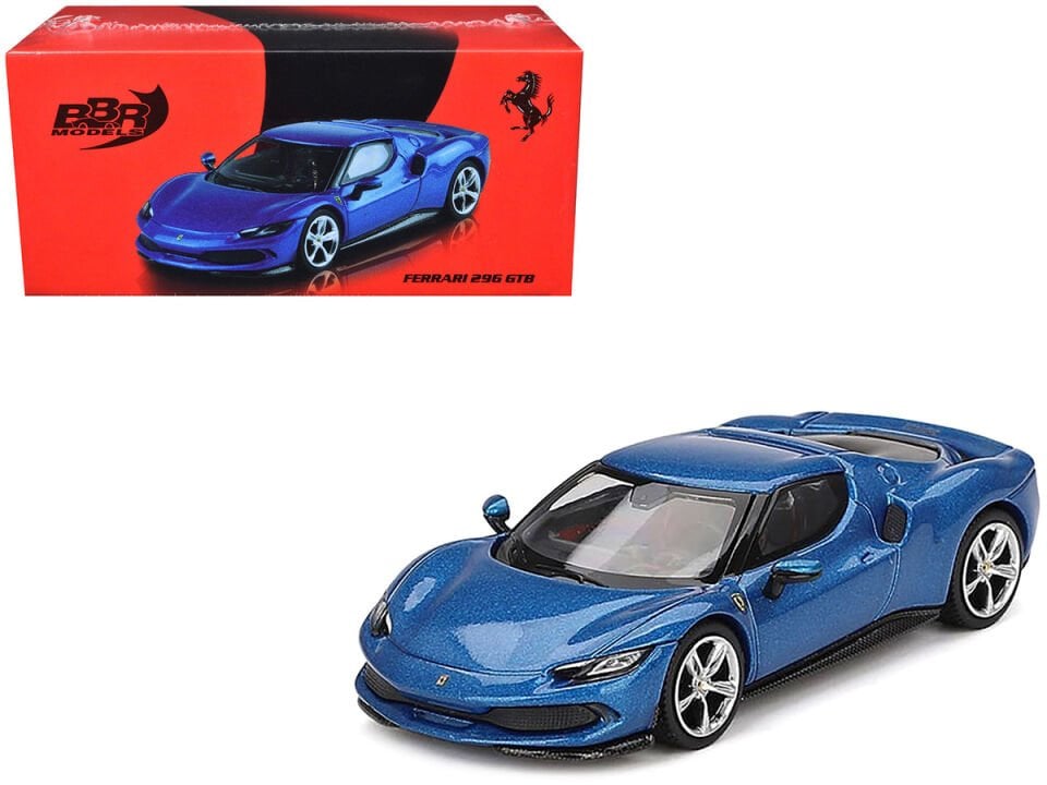 MINI GT BBR FERRARI 296 GTB BLUE CORSA BBRFER64004 1:64
