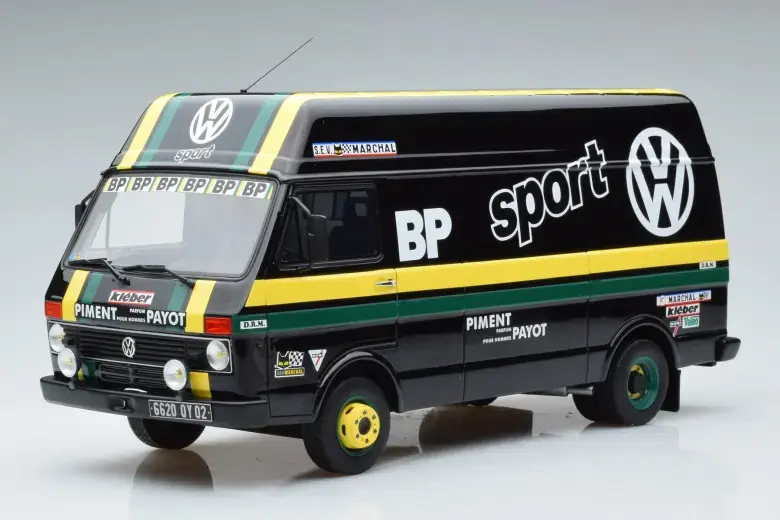 OTTO-MOBILE - VOLKSWAGEN - RALLY SET - VOLKSWAGEN LT35 VAN + TRAILER + GOLF GTi 1:18
