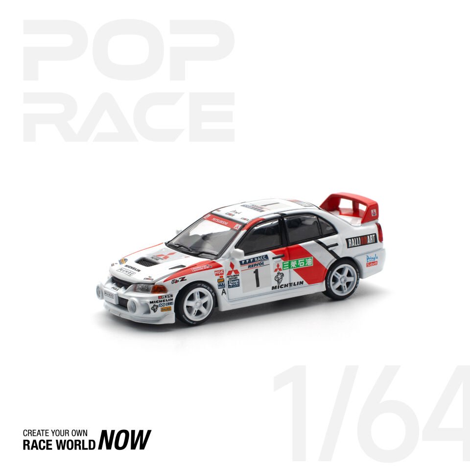 POP RACE MITSUBISHI LANCER EVO IV 1997 PR640165  1:64