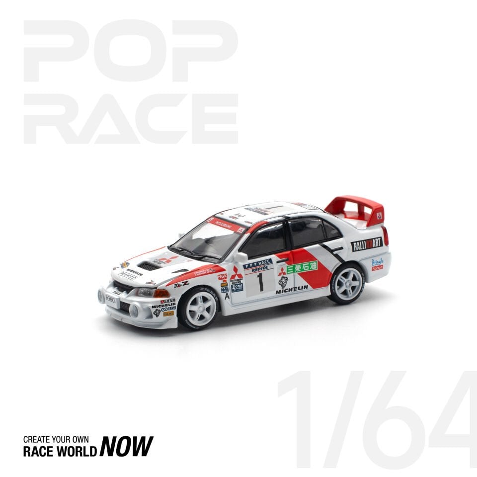 POP RACE MITSUBISHI LANCER EVO IV 1997 PR640165  1:64