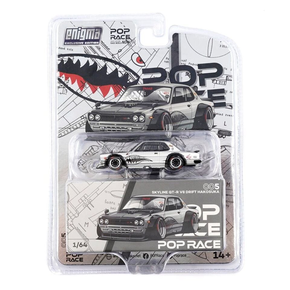 POP RACE NISSAN SKYLINE GT-R V8 PRE005 1:64