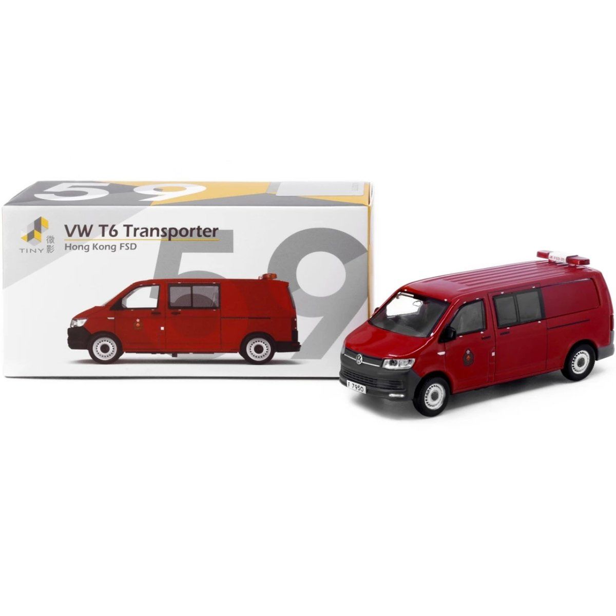 TINY VW T6 TRANSPORTER HONG KONG (ATC65263) 1:64
