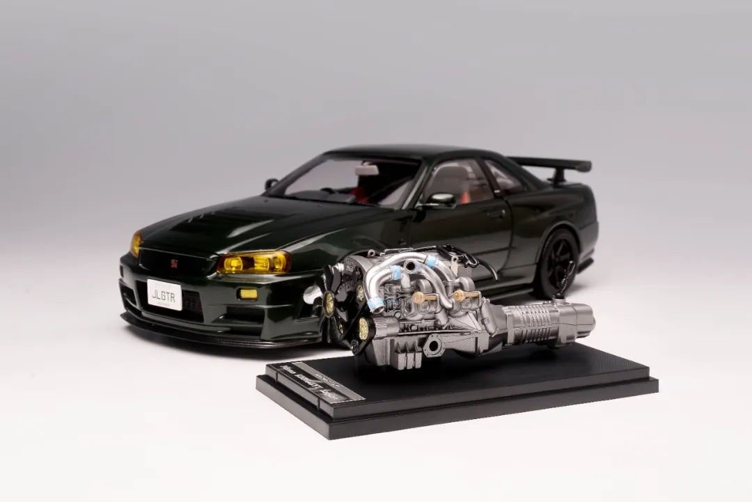 MOTORHELIX NISSAN SKYLINE GT-R R34 NİSMO Z-TUNE DARK GREEN 1:18 (M83408)