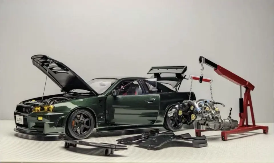 MOTORHELIX NISSAN SKYLINE GT-R R34 NİSMO Z-TUNE DARK GREEN 1:18 (M83408)