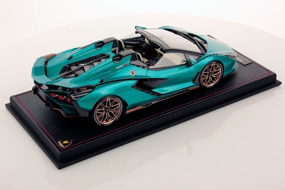 MR COLLECTION LAMBORGHINI SIAN ROADSTER BLU URANUS 1:18 (LAMBO047)