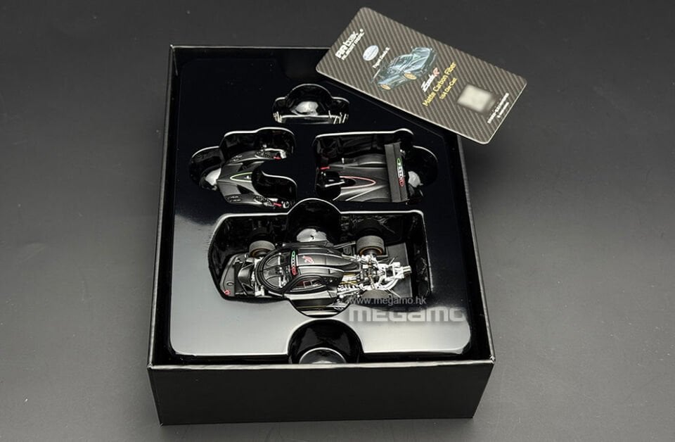 ALMOST REAL 1:64  AR Box Pagani Zonda R Matte Carbon Fiber HEC 2025 Diecast Model