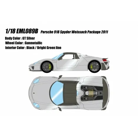 Porsche 918 Spyder Weissach package 1/18 Make-Up