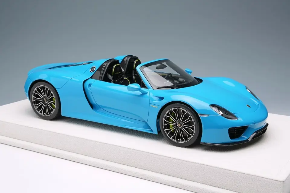 MAKE UP PORSCHE 918 SPYDER RIVIERA BLUE 1:18