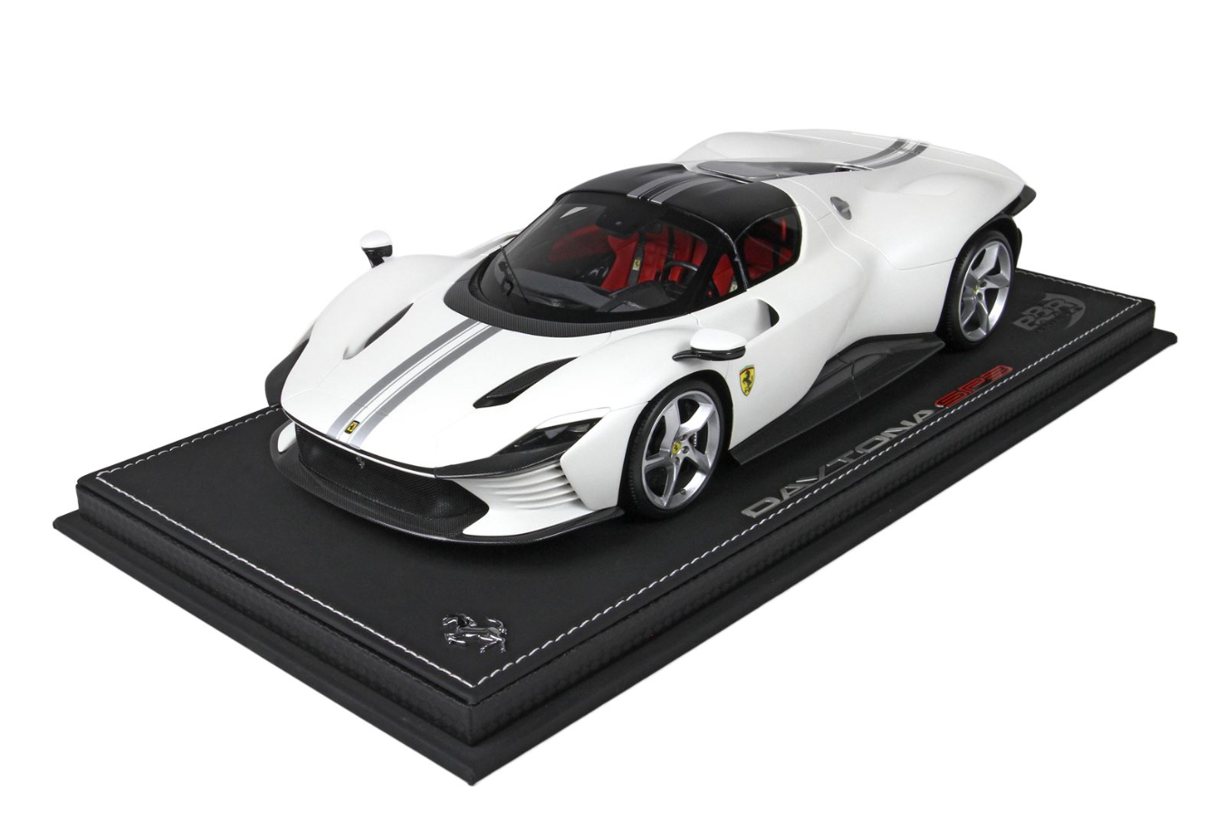 BBR FERRARI DAYTONA SP3 ICONA SERIES MATT ITALIA WHITE 1:18