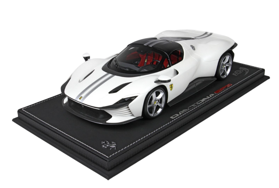 BBR FERRARI DAYTONA SP3 ICONA SERIES MATT ITALIA WHITE 1:18