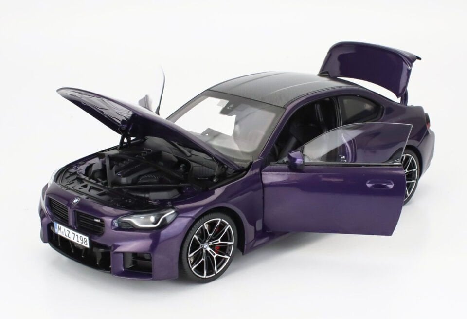 MINICHAMPS BMW M2 COUPE (G87) TWILIGHT VIOLET 2024 1:18 DEALER VERSION