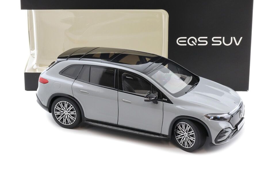 1:18 NZG Mercedes EQS SUV X296 AMG Line alpine grey solid DEALER VERSION