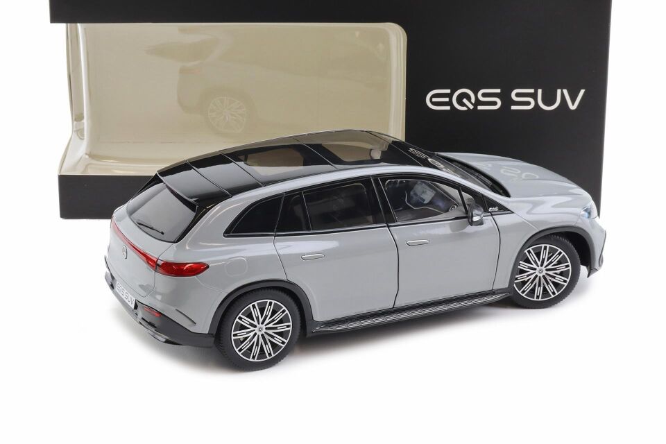 1:18 NZG Mercedes EQS SUV X296 AMG Line alpine grey solid DEALER VERSION
