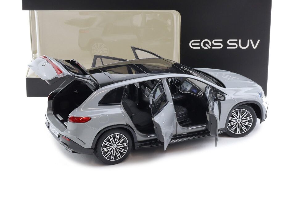 1:18 NZG Mercedes EQS SUV X296 AMG Line alpine grey solid DEALER VERSION