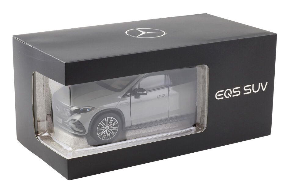 1:18 NZG Mercedes EQS SUV X296 AMG Line alpine grey solid DEALER VERSION