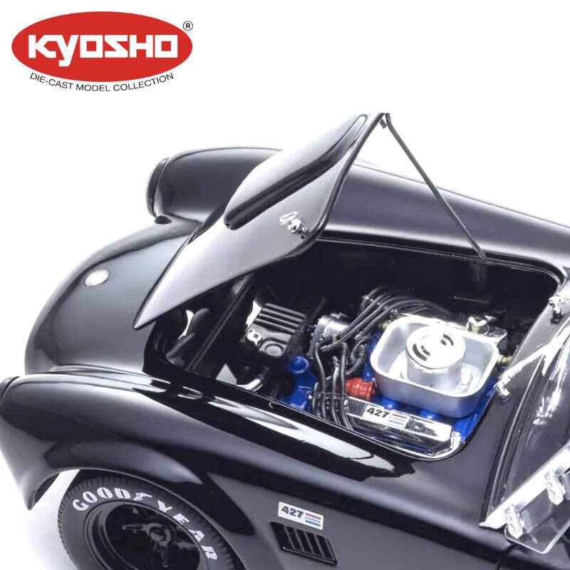KYOSHO DIE CAST 1:18 SHELBY COBRA 427 S/C SPIDER 1962 BLACK