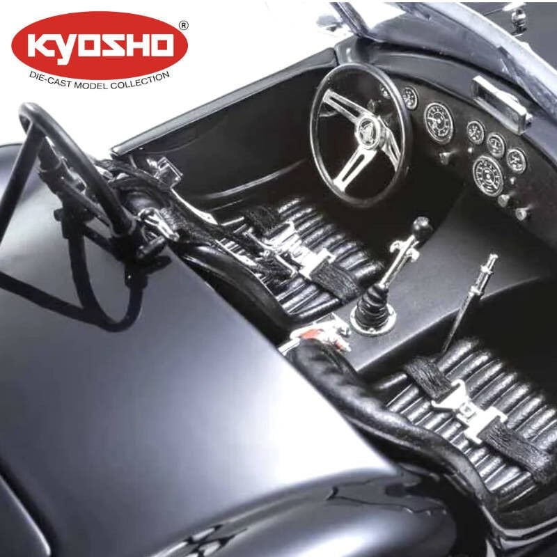 KYOSHO DIE CAST 1:18 SHELBY COBRA 427 S/C SPIDER 1962 BLACK